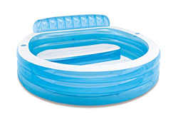 Intex-57190NP Piscina Family con Poltrona, Colore Bianca/Azzurro, 224x216x76 cm, 57190 características