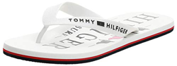 Tommy Hilfiger Nautical Print Beach Sandal, Punta Aperta Uomo, Bianco (White Ybs), 44 EU precio