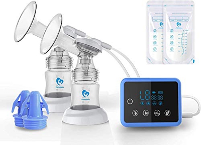 Tiralatte Elettrico,Bellababy Tiralatte con Touchscreen Sensibile, Modalità Multiple e Livelli di Aspirazione, Portatile, con Sacchi per la Conservazi