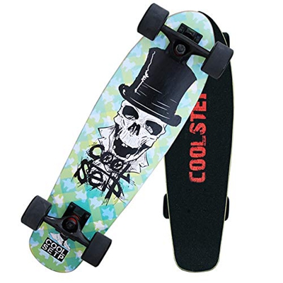 WHOJS Vintage Cruiser Board 27 Pollici Ponte di Legno Skate for Bambini Adulti Carrucola Smerigliata 72mm capacità Portante 330 Libbre 【Selezione Colo