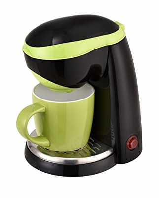 Team Kalorik TKG CM 1015 BG Macchina da caffè (Tazza di Ceramica Inclusa), 400 W, 1 Cups, Metallo, Plastica, Nero/Verde