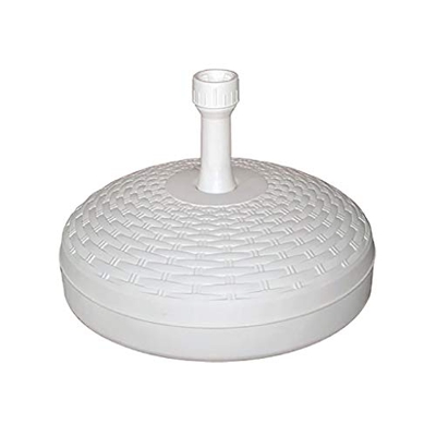 AK Sport Base Ombrellone Ratan 20 lt, Bianco