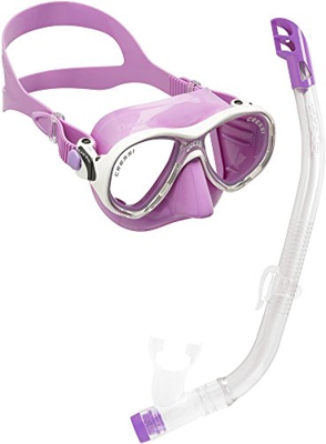 Cressi Combo Set Marea Vip Jr, Set composto da Maschera Marea Jr e Snorkel Top Unisex Bambino, Lilla/Bianco, Taglia Unica