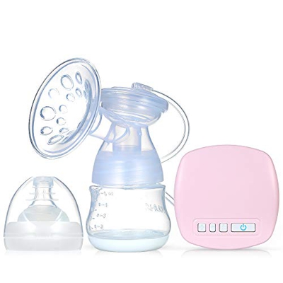 Decdeal-Tiralatte Elettrico con Cuscino Massaggiatore per L'Allattamento al Seno, Senza BPA, Rosa (Singolo)