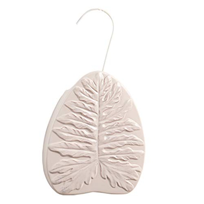 MONTEMAGGI Umidificatore a Forma di Gatto in Ceramica 15x4x18 cm (Foglia Bianco a)