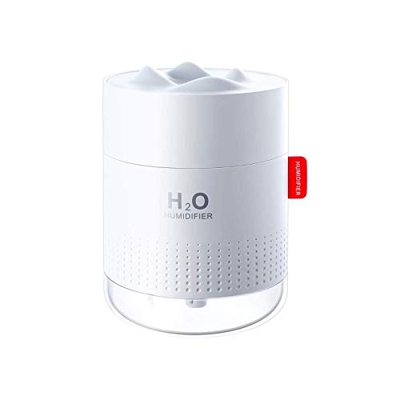 Umidificatore Vintoney Ambiente Bambini 500ml Umidificatore a Nebbia Fredda Silenzioso con Luce Notturna Spegnimento Automatico Senza Acqua 10~16Ore U