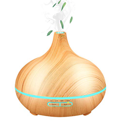 Phiraggit Diffusore di Aromi 550ML, Diffusore Atomizzatore di essenze, Umidificatore con 7 Colori LED selezionabili, Purificatore Aria per Yoga, Soggi en oferta