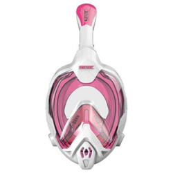 SEAC Fun, Maschera da Snorkeling Integrale, Sgancio di Sicurezza Unisex Bambini, Bianco/Rosa, XS/S precio