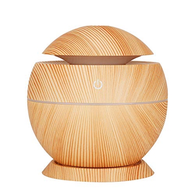 Gecheer Umidificatore Ambiente, Diffusore di Oli Essenziali 130ml, USB Diffusore d'Aria Umidificatore per Yoga, Camera da Letto, Soggiorno, Sale Confe