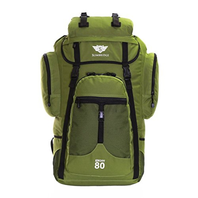 Slimbridge Knott 80 litri Zaino XL escursioni, Verde cachi