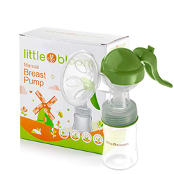 Tiralatte in silicone Littlebloom – Tiralatte manuale in silicone senza BPA per uso senza mani con un design migliorato per maggior comfort e con tapp características