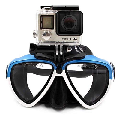 TELESIN Vetro da Immersione in Silicone con Maschera di Immersione a Scomparsa Maschera da Immersione da Nuoto per videocamera Sportiva GoPro HD Hero 