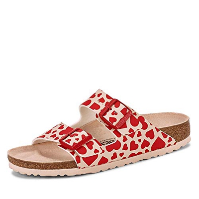 Birkenstock Sandales Arizona Birko-Flor Hearts Red, Sandali Donna, 40 EU