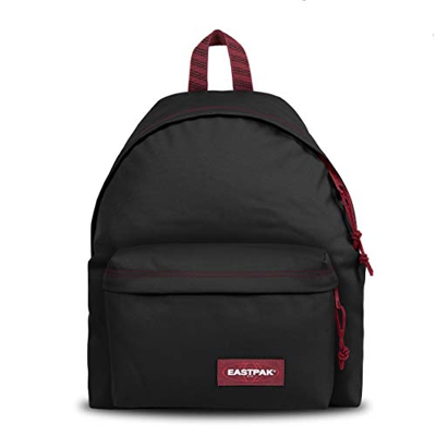 Eastpak Padded Pak'R Zaino, 40 Cm, 24 L, Nero (Blakout Strip Red)
