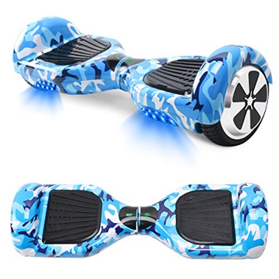 TOEU Hoverboard Scooter Elettrico Autobilanciato, con Bluetooth e Luci LED, Ruote 6,5 Pollici, Motore 2 x 250W
