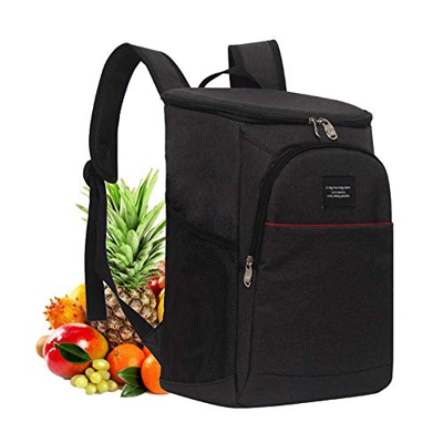 HELEVIA - Zaino Termico Termico a Prova di perdite, per Campeggio, Escursionismo, Pranzo, Picnic, FA1122588_BK-953-1747132361, Nero