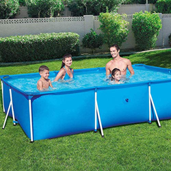 Zenghh Prism Telaio Pool Set Family Pool, staccabile piscina rettangolare con il filtro della pompa di usura Pad E Cover Pool, staffa di supporto este características