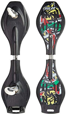 SULOV Unisex-Youth snakeboard-5 Dream Wave Board, Colore Nero/Giallo, Taglia Unica