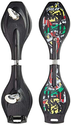 SULOV Unisex-Youth snakeboard-5 Dream Wave Board, Colore Nero/Giallo, Taglia Unica