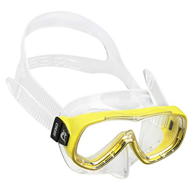 Cressi Piumetta Kid, Maschera Subacquea Unisex – Bambino, Trasparente/Giallo, 3-7 Anni