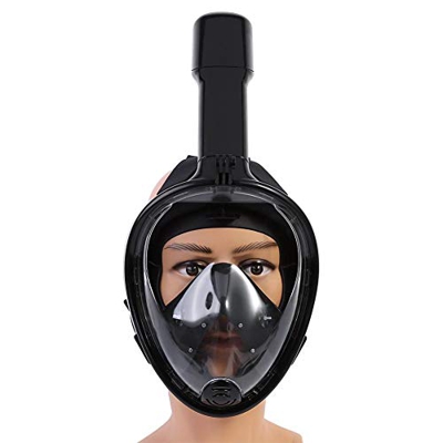 Maschera Full Face per Immersioni, Maschera Full Face per Immersioni Snorkel Maschera Sub per Anit-Fog(L/XL Nero)