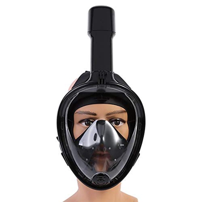 Maschera Full Face per Immersioni, Maschera Full Face per Immersioni Snorkel Maschera Sub per Anit-Fog(L/XL Nero)