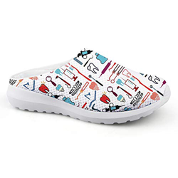 Coloranimal Cartoon Nurse stampato mulo zoccoli per le donne Slip On Backless Sandali, (Motivo infermiera 32), 37 EU precio