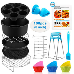Accessori per friggitrici ad aria, 17 pezzi per friggitrice ad aria Ninja Innsky Princess COSORI 4L 5.2L 5.5L, Accessori Foodi con rivestimento antiad precio