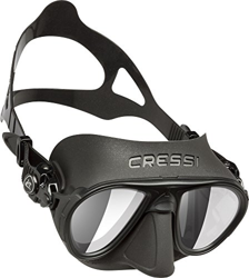 Cressi Calibro Mask, Maschera Subacqua Professionale Antifog per Apnea, Immersioni Unisex Adulto, Nero/Nero/VetroTemperato HD precio