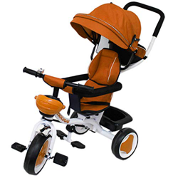 GQN Farano Store - Triciclo con Manico TRICYGO 2 in 1 Arancione Reversibile, TRASFORMABILE in Passeggino en oferta