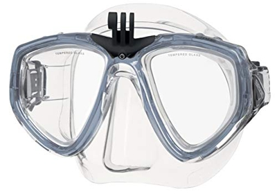 SEAC One PRO, Maschera da Sub con Supporto per Videocamera Gopro per Immersioni Subacquee e Snorkeling Unisex Adulto, Trasparente/Nero, Taglia Unica