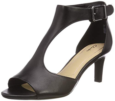 Clarks Laureti Star Scarpe con cinturino alla caviglia Donna, Nero (Black Leather), 41 EU