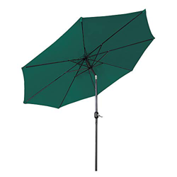 Aufun Ombrellone 300cm con manovella Protezione UV inclinabile 40+ - Ombrellone da Giardino in Alluminio Verde Ombrello da Mercato Ombrello da Giardin precio