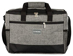 B.PRIME Borsa Termica 20L Classic - Griggio - 36 x 26 x 22 cm - Borsa Isolante I Borsa Termica I Borsa da Picnic I Borsa frigo I Borsa da Campeggio I  características