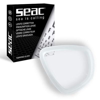 SEAC Extreme, Subacquea e Pesca in Apnea Si Adatta a Maschera Graduata con Lenti Ottiche Opzionali Unisex Adulto, Trasparente/Blu, Standard