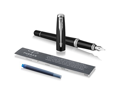PARKER Urban penna stilografica, London Cab Black (nero), pennino medio e inchiostro blu (1931604)