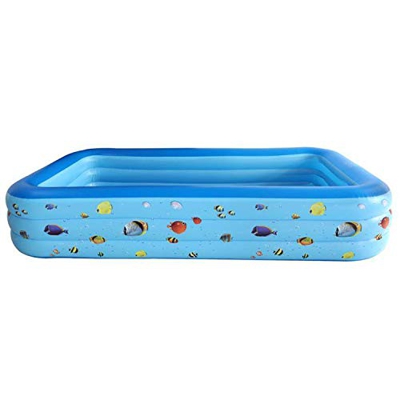 Bestrip Piscina Gonfiabile Rettangolare, Grande 3 Metri (300 x 175 x 55 cm), Profonda, Fuori Terra, Adatta per Bambini e per Lavare Gli Animali