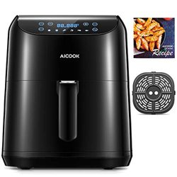 Friggitrice ad Aria Calda, 2020 AICOOK Professionale 1700W Friggitrice Senza Olio 5.5L, 6 Funzioni Preimpostate, Ricettario, LED Touch Screen,Tempo Te características