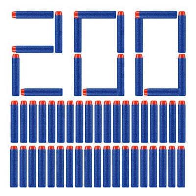EXTSUD Dardi Proiettili per Pistola Nerf 200 Pezzi Munizioni a Freccette 7,2*1,2cm Colpi Nerf Proiettili in Schiuma Compatibili con Tutte Pistole Nerf