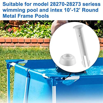 SOWLFE Perni di Giunzione in plastica per Piscina (12/24 PZ) - per Piscina Rettangolare Intex con Struttura in Metallo 28270-28272 - con Pezzi di Rica