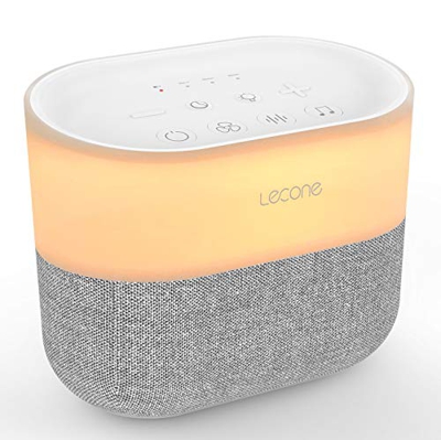 Lecone Macchina del suono Rumore Bianco con 26 suoni naturali rilassanti per terapia lenitiva per bambini/adulti, timer e funzioni di memoria, portati