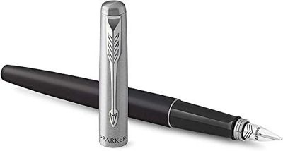 Parker Jotter Penna Stilografica con Dettagli Cromati, Confezione Regalo, Bond Street Black