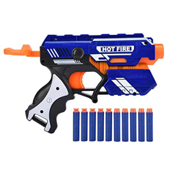 Dilwe Pistola Giocattolo Bullet Morbido, Pistola Proiettile in Gomma ABS con pallottole morbide proiettili a Testa Tonda e Caricatore per Gioco Indoor en oferta