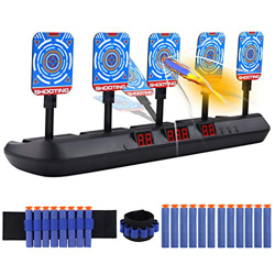 Joyhoop 5 Bit con Ricarica Giocattolo Bersaglio, Elettrico Tiro Bersaglio, con 20 Pezzi Freccette 2 Cinturini da Polso 3 da modalità Effetto sonoro Lu en oferta