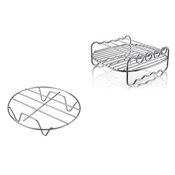 Accessori per friggitrici ad aria da 7 pollici Vantskitt, compatibili per 3,8QT, 4,2QT, 5,3QT, 5,5QT, 5,8QT friggitrici ad aria, 2 rack multiuso a dop características