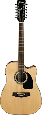Ibanez Performance Series PF1512CE-NT - Chitarra elettroacustica a 12 corde, colore: Naturale lucido