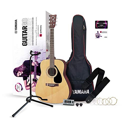 Yamaha GuitarGo - Starter Set - Set Chitarra Acustica per Principianti, incl. Corde, Plettri, Borsa da Trasporto, Accordatore, Supporto per chitarra e