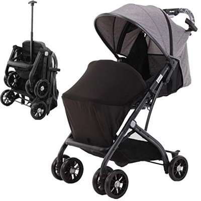 Bakaji Passeggino Bugsy Richiudibile a Trolley con Manico Telescopico Compatto e Leggero per Bambini 6+mesi Telaio in Alluminio Copertura in Tessuto S