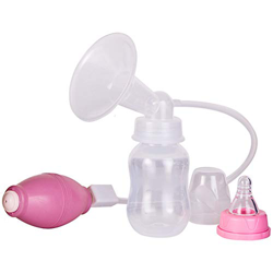 Tiralatte Manuale - WENTS Tiralatte Manuale Regolabile in Silicone BPA-Free Design Anti-Riflusso e Biberon (120ml), Rosa precio