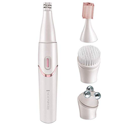 Remington EP7070 Kit Epilatore Femminile, Spazzola per Pulizia del Viso, Adatto a Sopracciglia, Mento,Fronte, 1xAA Inclusa, Labbro, Bianco/Rosa precio